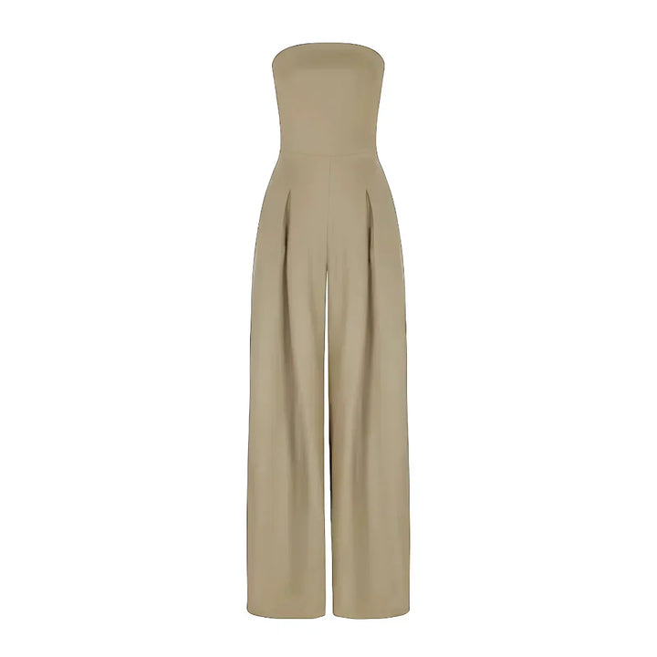 Women’s Tube Jumpsuit with Waist Sculpting Corset Effect – Elegant Slim Fit