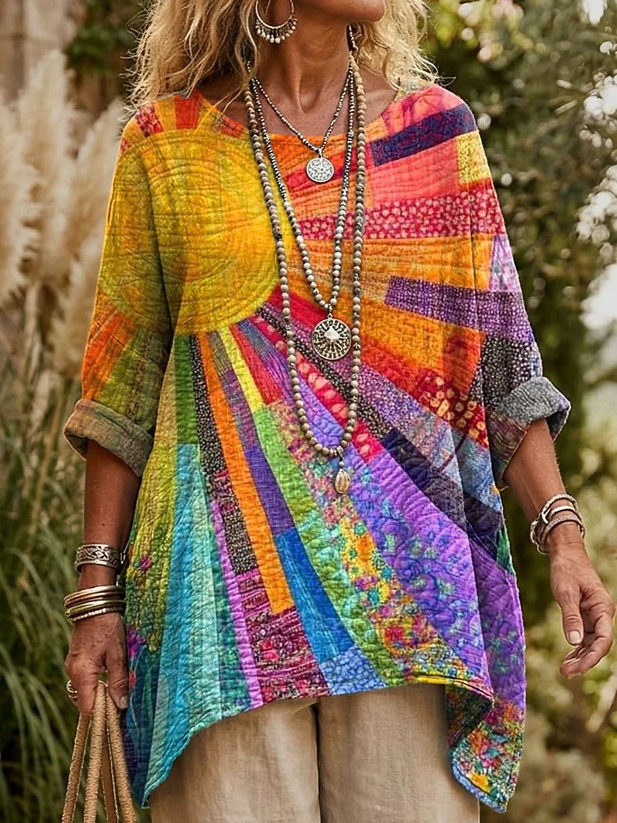 Amara Tunic | Flowing Patchwork Style