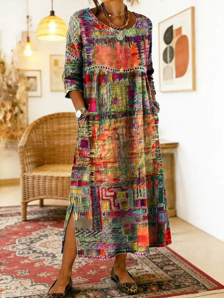 ALINA BOHEMIAN PRINT MAXI DRESS
