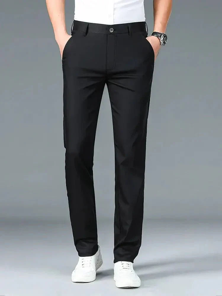 Minimalist Straight Bamboo Fibre Trousers