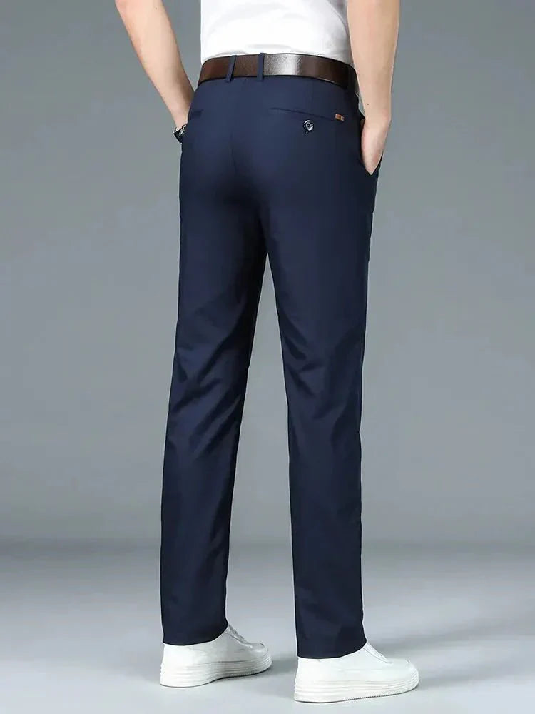 Minimalist Straight Bamboo Fibre Trousers