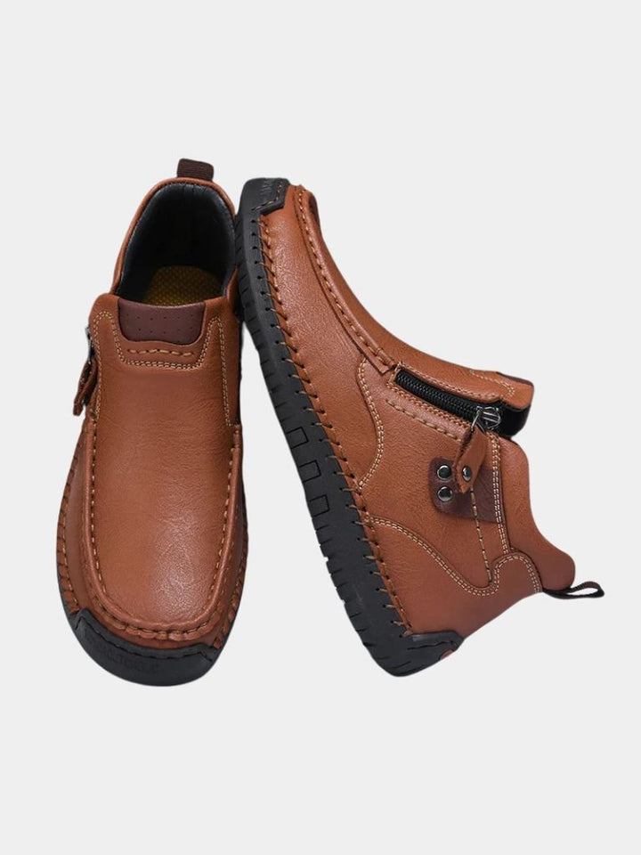 Bold Leather Ankle Boots