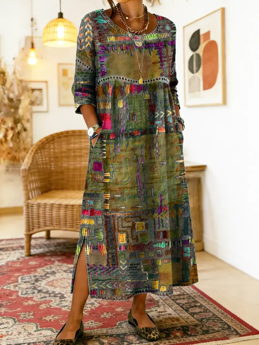 ALINA BOHEMIAN PRINT MAXI DRESS