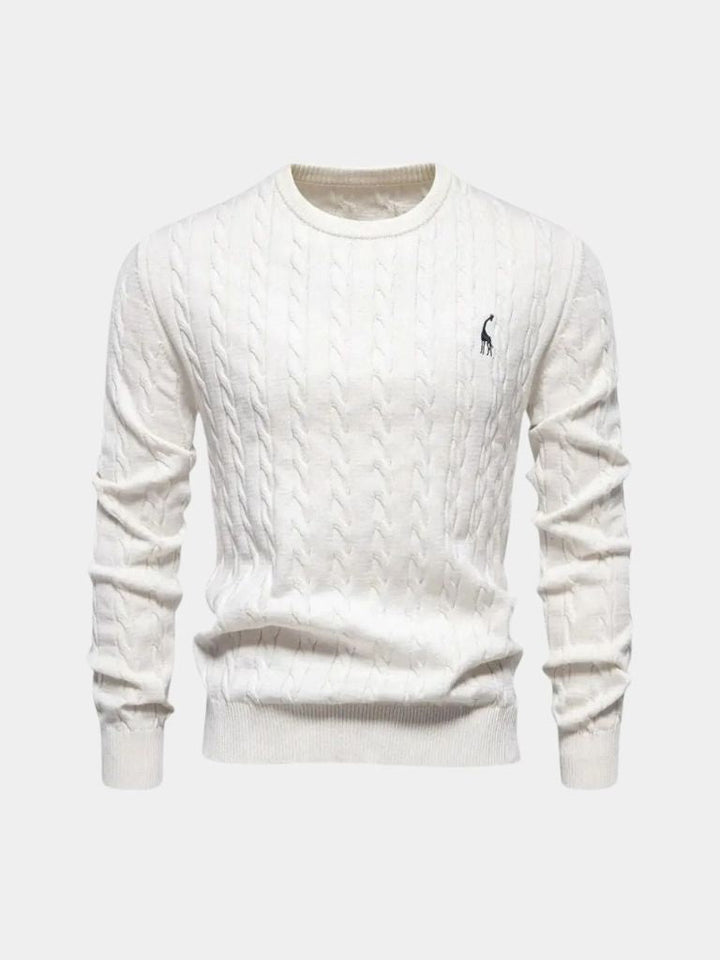 Cotton Sweater with Round Neck