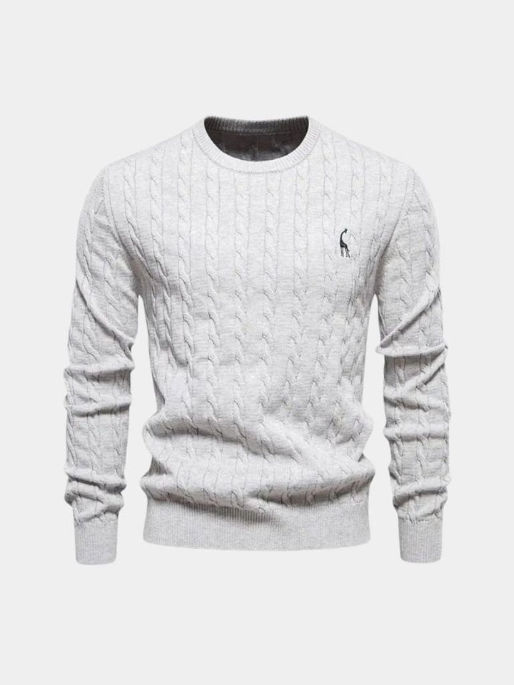 Cotton Sweater with Round Neck
