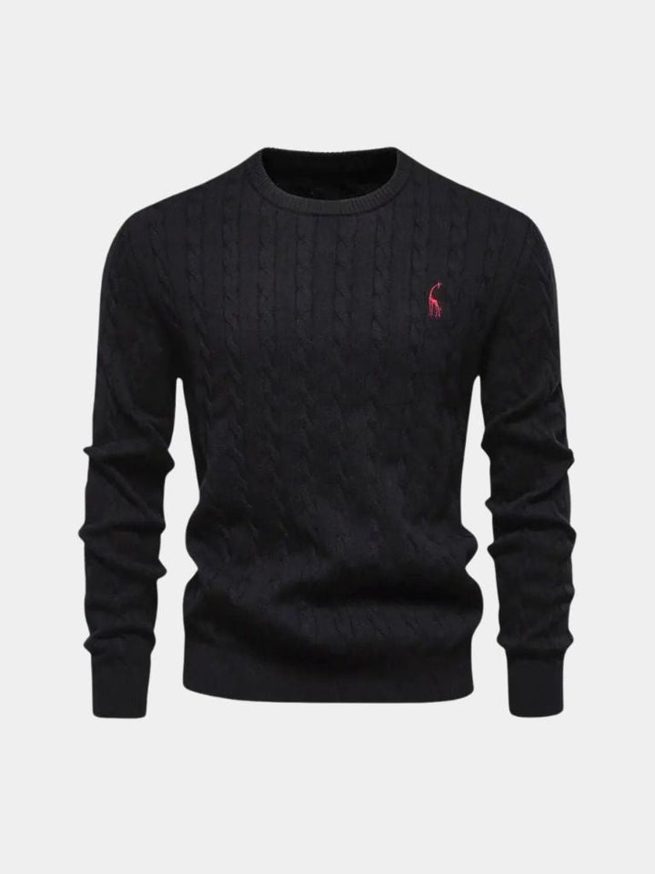 Cotton Sweater with Round Neck