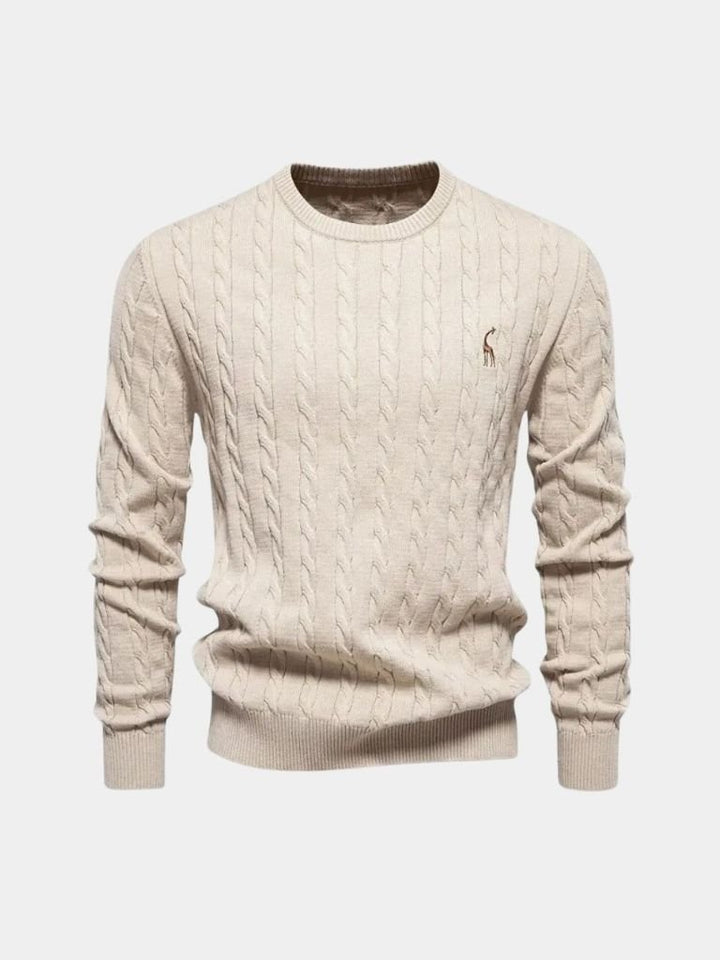 Cotton Sweater with Round Neck