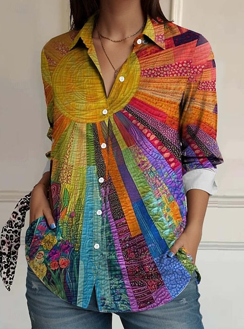 Elowen Blouse | Artistic Patchwork Elegance
