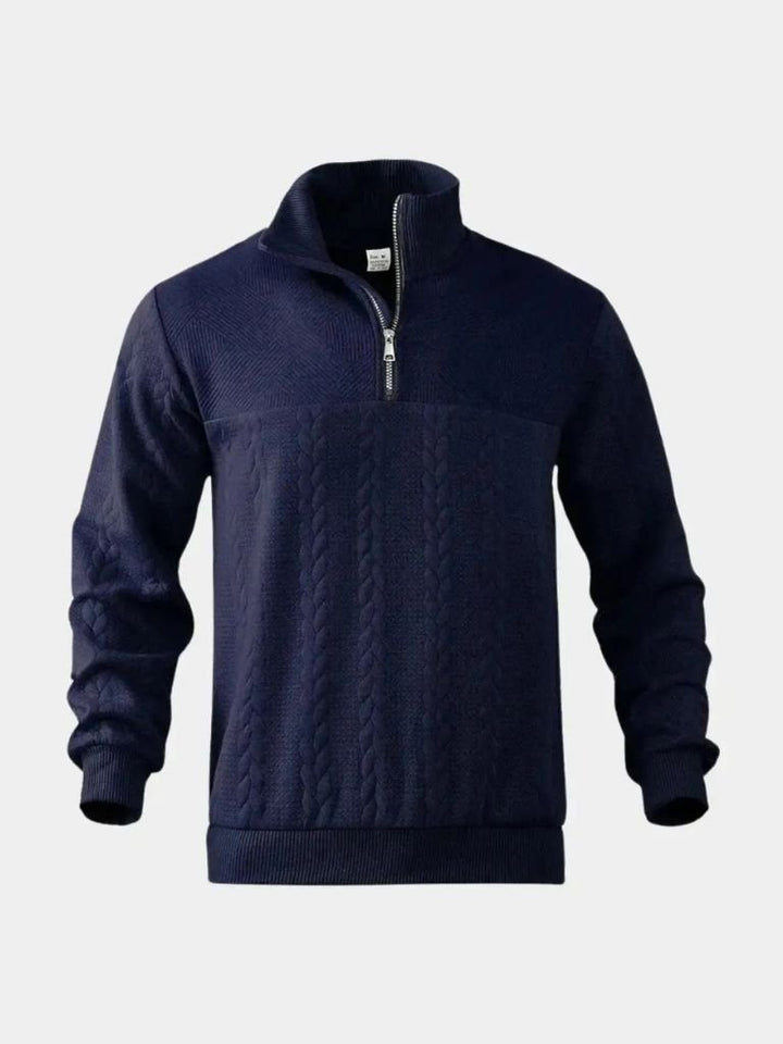 Essential Henley Pullover with Quarter Zip