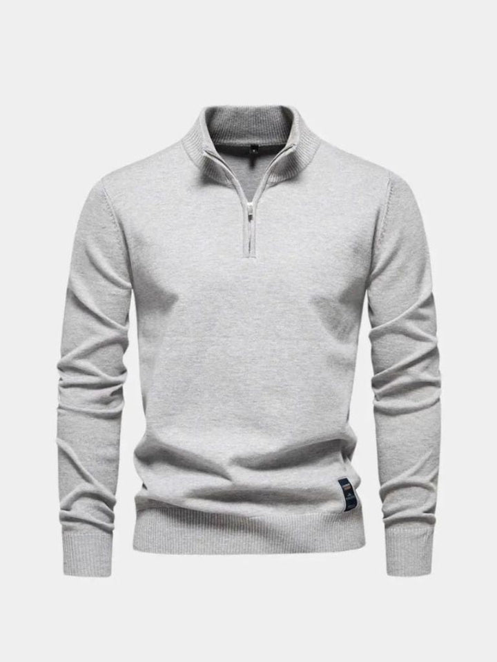 Basic Sweater with Quarter Zip