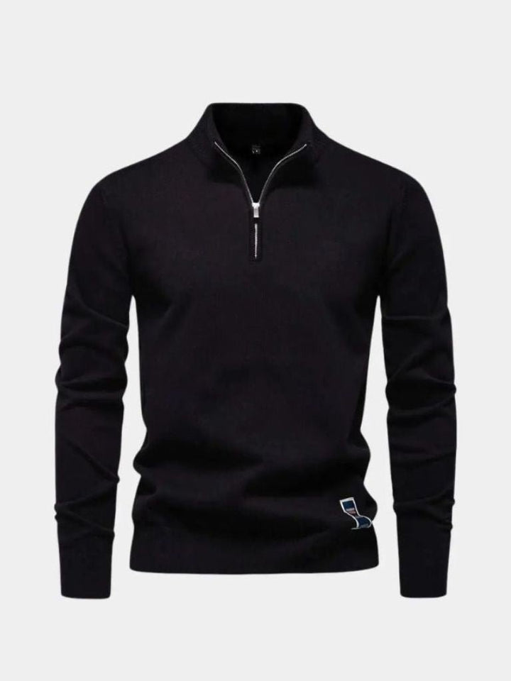 Basic Sweater with Quarter Zip