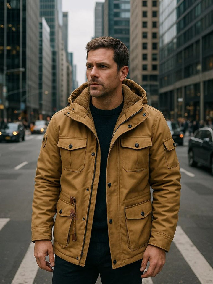 Hooded Fleece Bomber Jacket