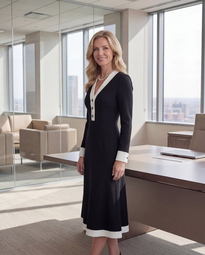 Kaylin™ Stylish Long-Sleeve Dress