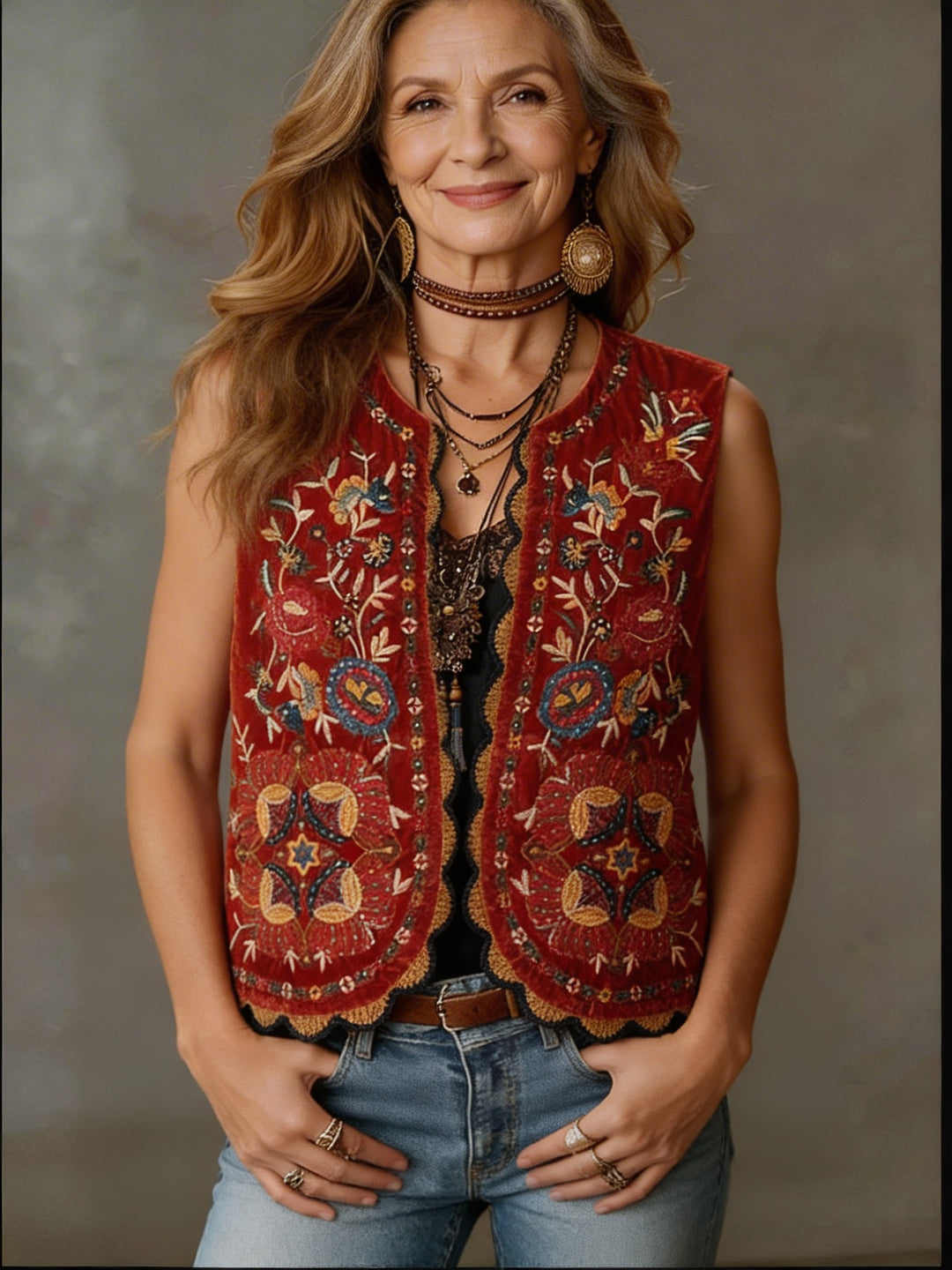 Amara | Vintage Embroidered Vest