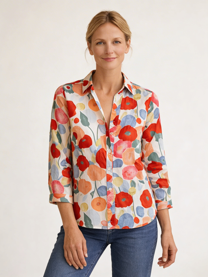 Eulalia | Floral Long Sleeve Blouse