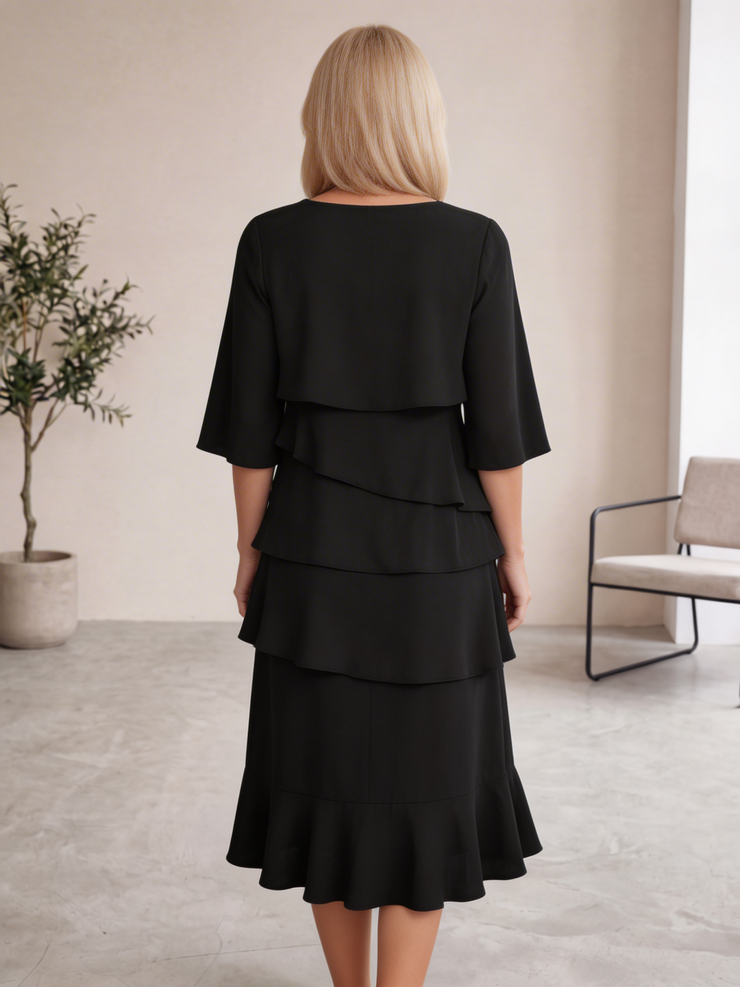 Margot | Ruffle Midi Dress