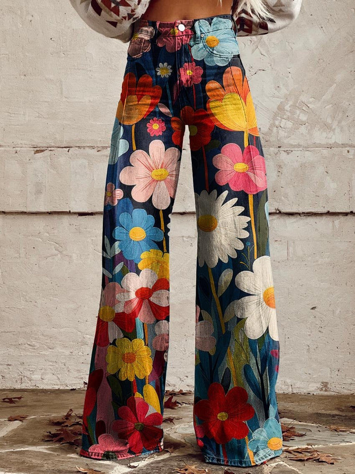 Fabienne - Floral Wide Pants