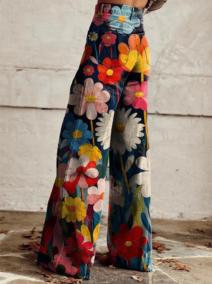 Fabienne - Floral Wide Pants