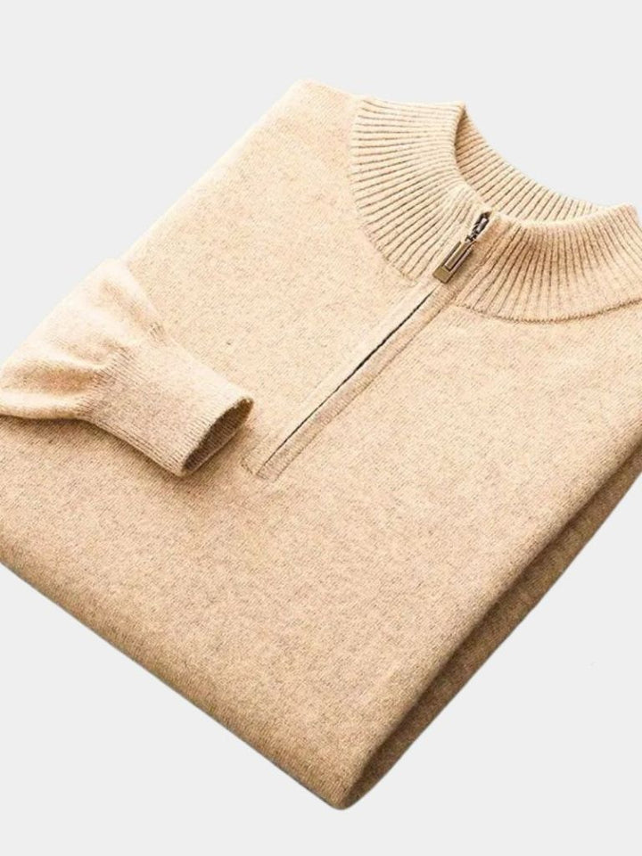 Merino Sweater with Half-Zip