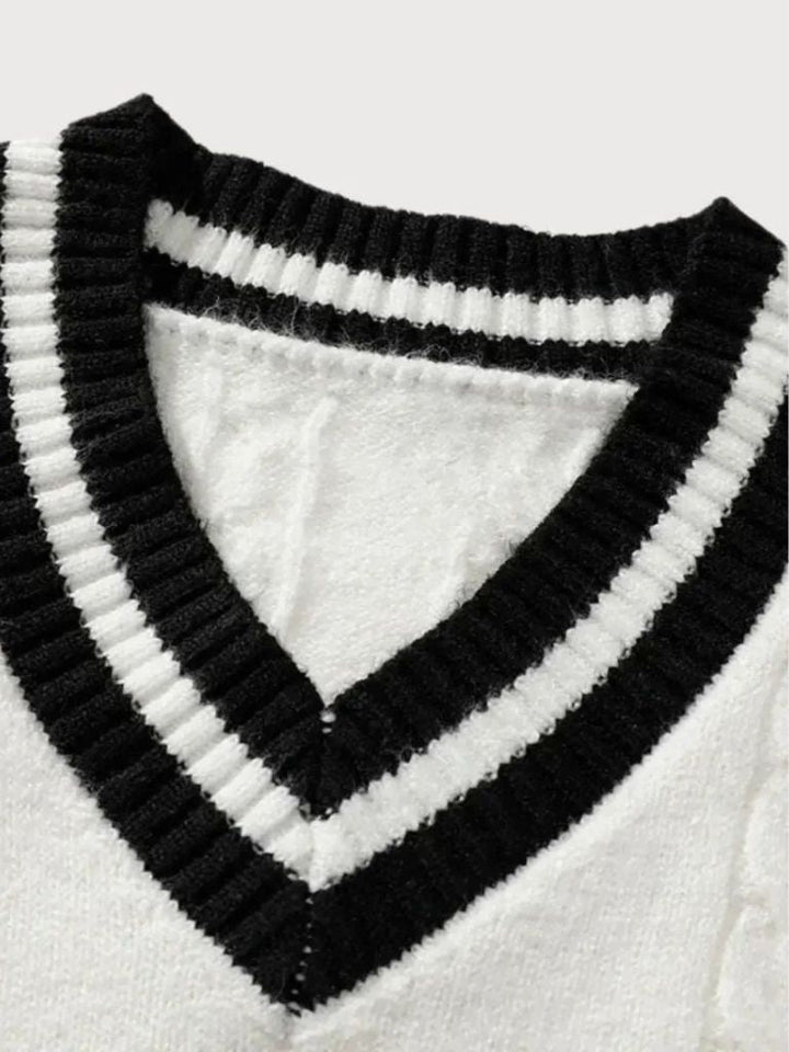 Minimalist Sweater with V-Neck