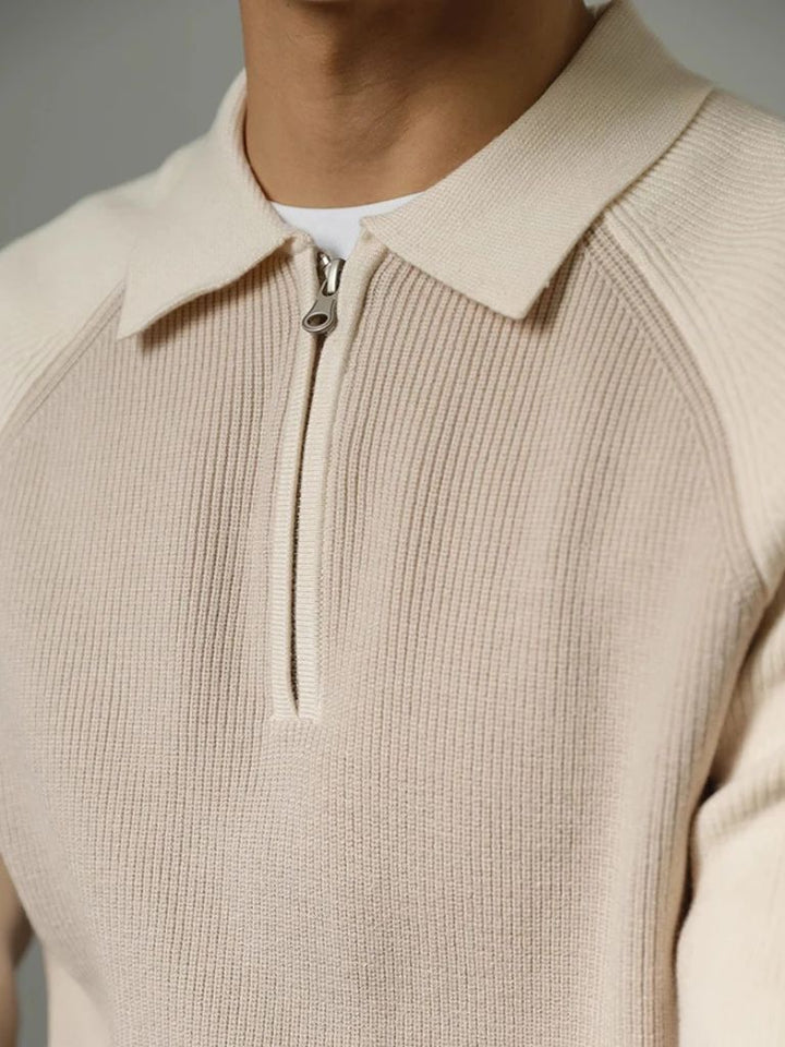 Raglan Sweater with Quarter Zip