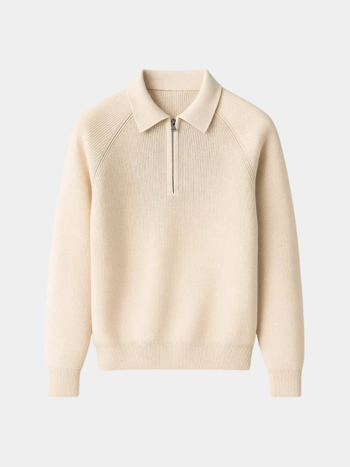 Raglan Sweater with Quarter Zip