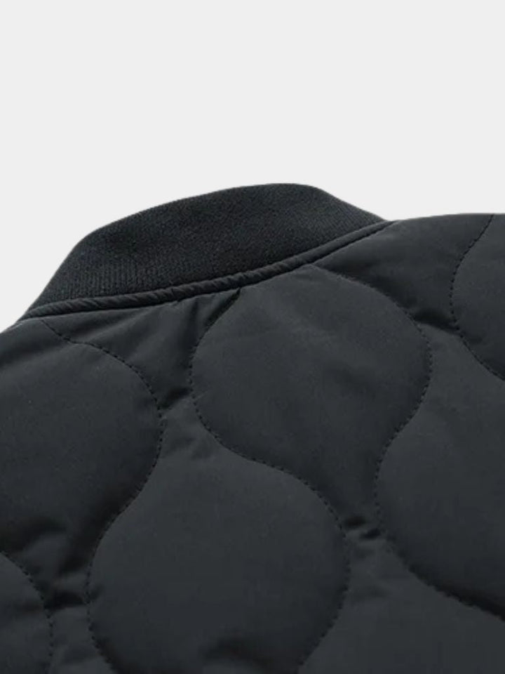 Padded Bomber Jacket with Sherpa Sleeves