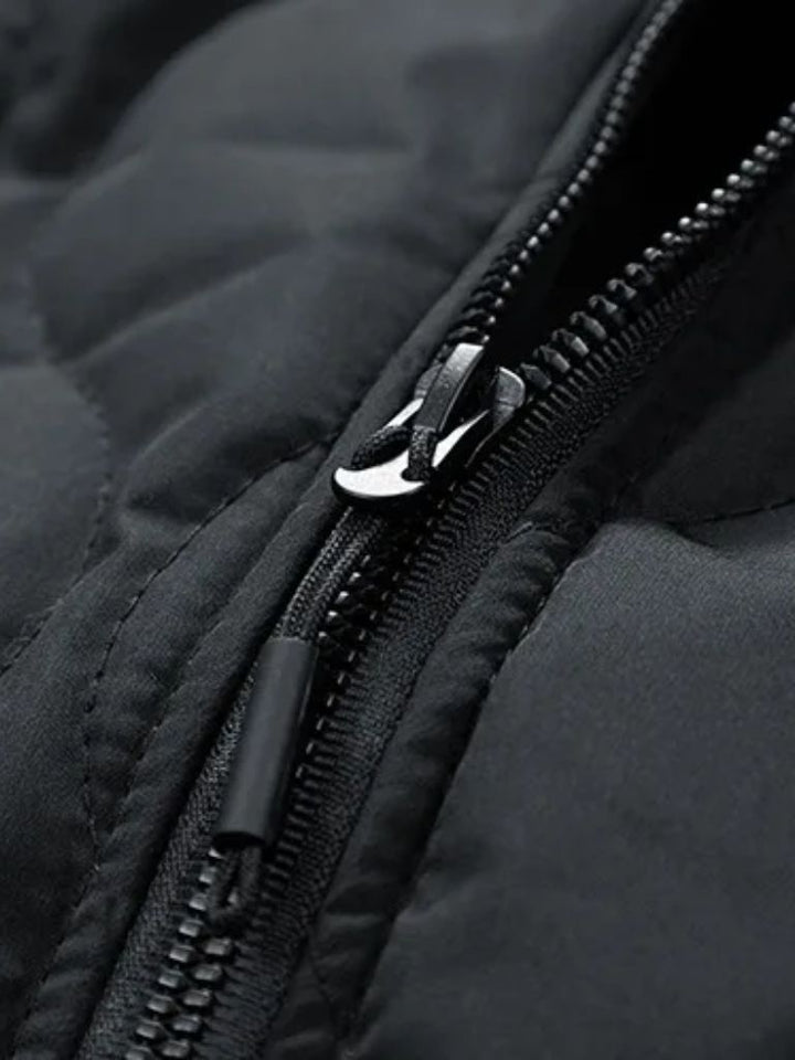 Padded Bomber Jacket with Sherpa Sleeves