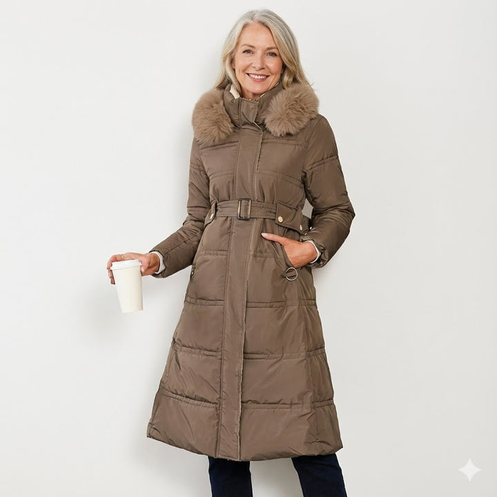 LEYLA™ - Stylish Plush Coat with Waist Tie for Cozy Fall & Winter