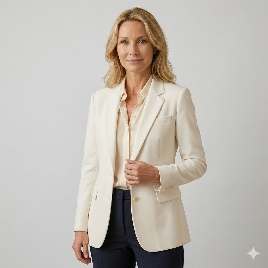Women’s Fitted Blazer | Tailored Stretch Design for Smart and Casual Looks
