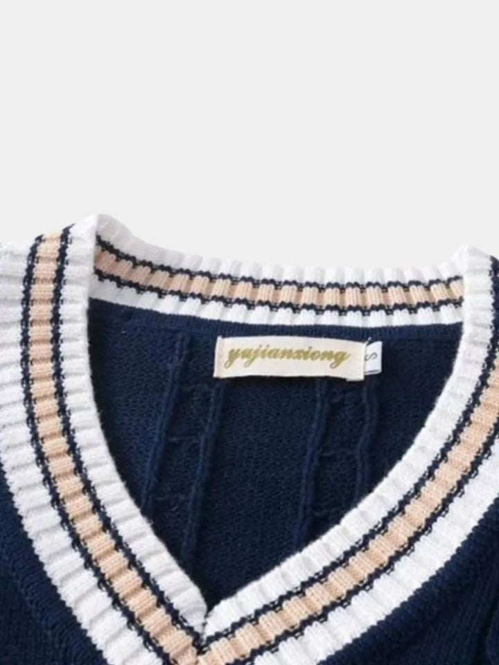 Elegant Knitted Gilet with V-Neck