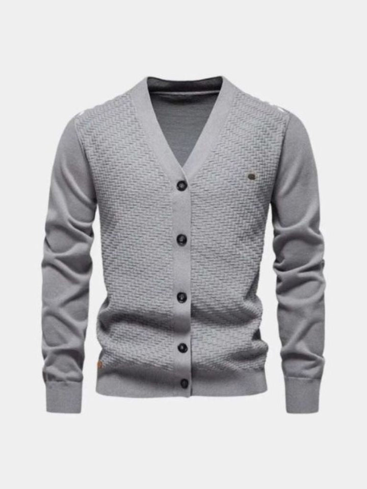 Knitted Cardigan with V-Neck