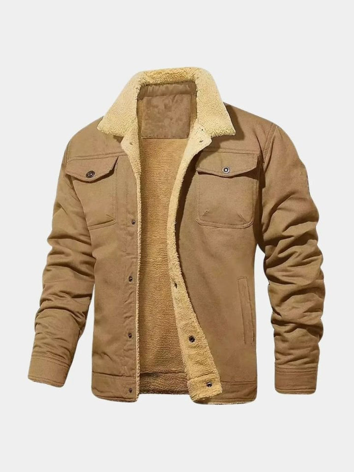 Vintage Fleece Bomber Jacket