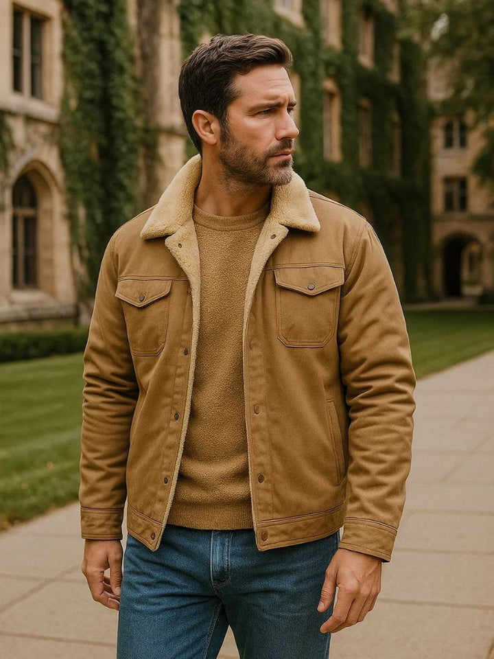 Vintage Fleece Bomber Jacket