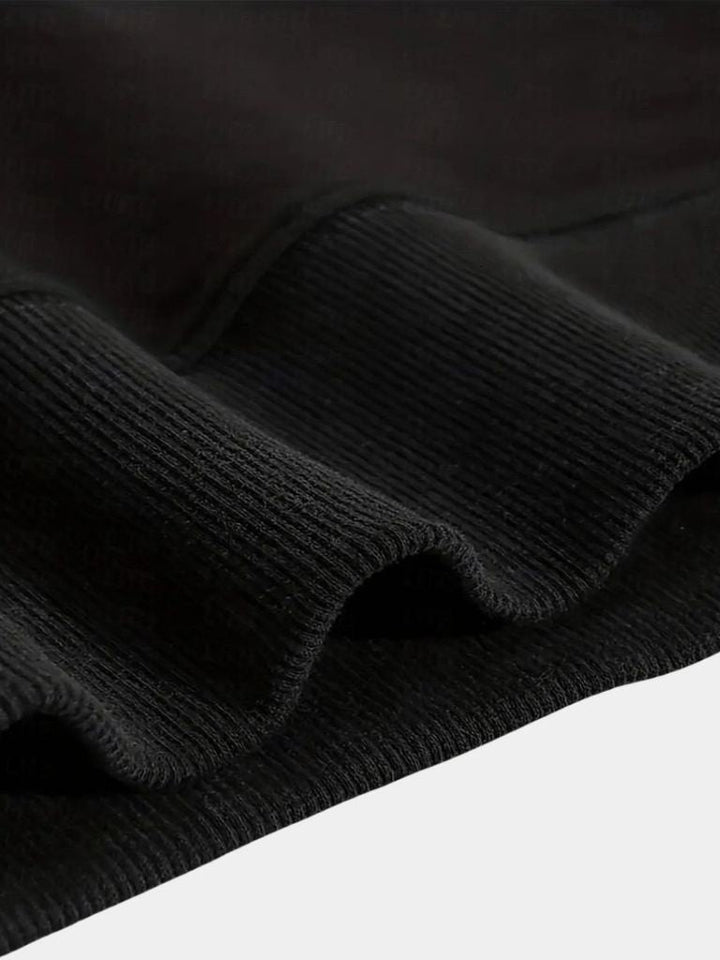 Black Sports Hoodie with Zip